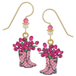 SIENNA SKY BY LEFT HAND *Earring - Pink Rain Boots/Flowers