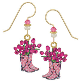 SIENNA SKY BY LEFT HAND *Earring - Pink Rain Boots/Flowers
