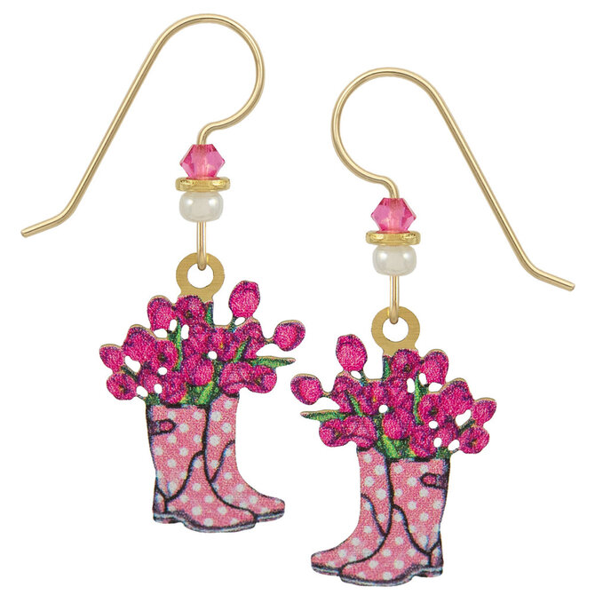 SIENNA SKY BY LEFT HAND *E-PINK RAIN BOOTS/FLOWERS