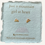 Silver Sparrow Jewelry Stud Earring - Gold Plated Mountain