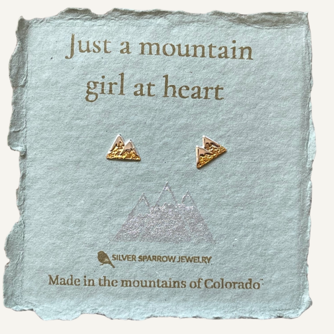 Silver Sparrow Jewelry E-GP MTN STUDS/MTN GIRL