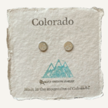 Silver Sparrow Jewelry E-CO SILVER MTN DISC STUDS