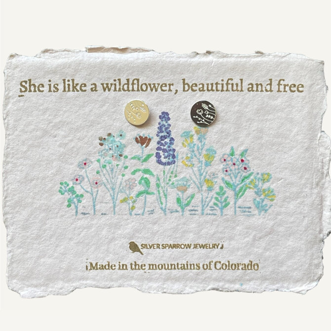 Silver Sparrow Jewelry E-SILVER WILDFLOWER STUDS