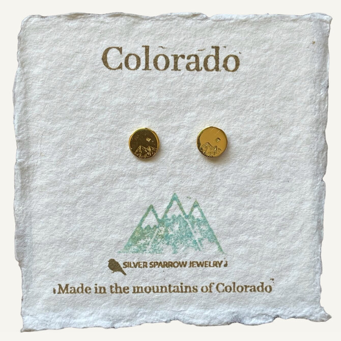 Silver Sparrow Jewelry E-CO GP MTN DISC STUDS
