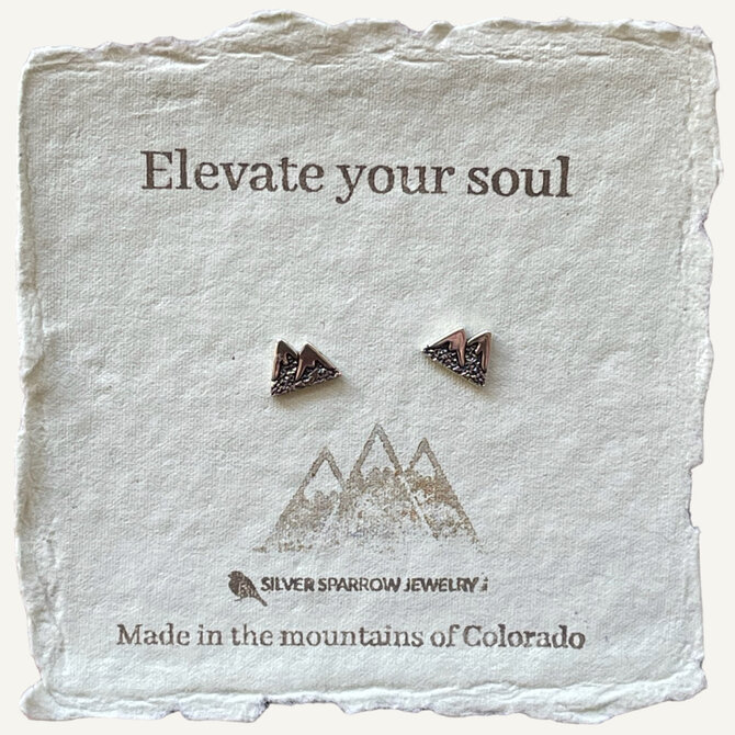 Silver Sparrow Jewelry Earring - Mountain Studs Snow/Elevate
