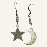 Silver Sparrow Jewelry E-MOON & STAR/WHITE AGATE