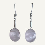 Silver Sparrow Jewelry E-ROSE QZ OVL/HILL TRIBE SLVR