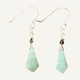 Silver Sparrow Jewelry Earring - Elongated Diamond/Aquamarine