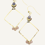Silver Sparrow Jewelry Earring - Blue Lace Agate/Sunstone