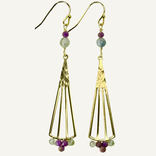 Silver Sparrow Jewelry Earring - Mica/Labradorite Fan