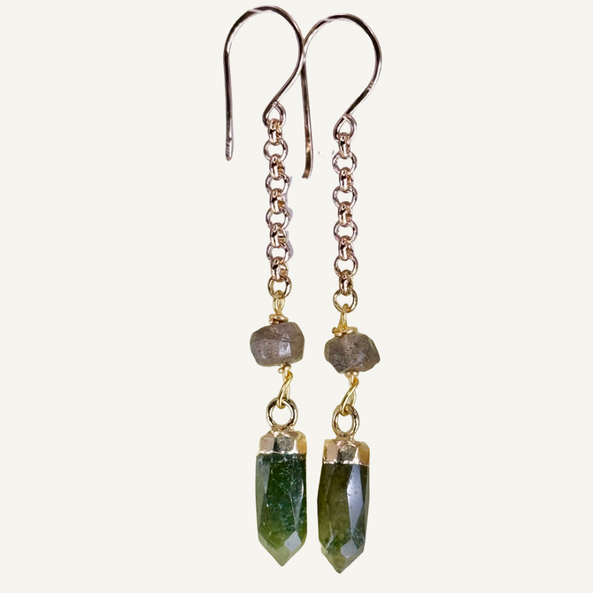 Silver Sparrow Jewelry Earring - Vessonite Daggers