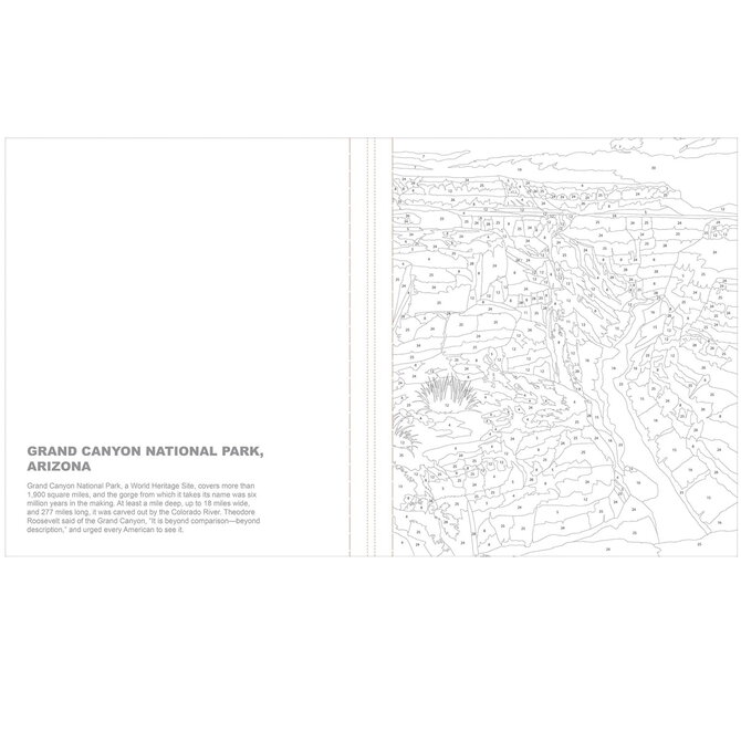 SIMON AND SCHUSTER NATIONAL PARKS COLOR BY NUMBER