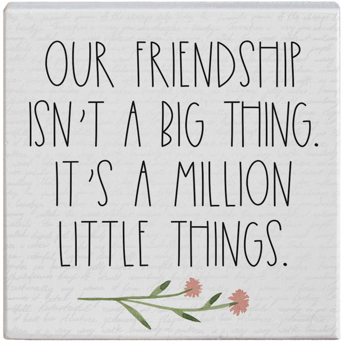 Sincere Surroundings PLQ-MILLION LITTLE THINGS