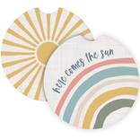 Sincere Surroundings Car Coasters - Here Comes The Sun