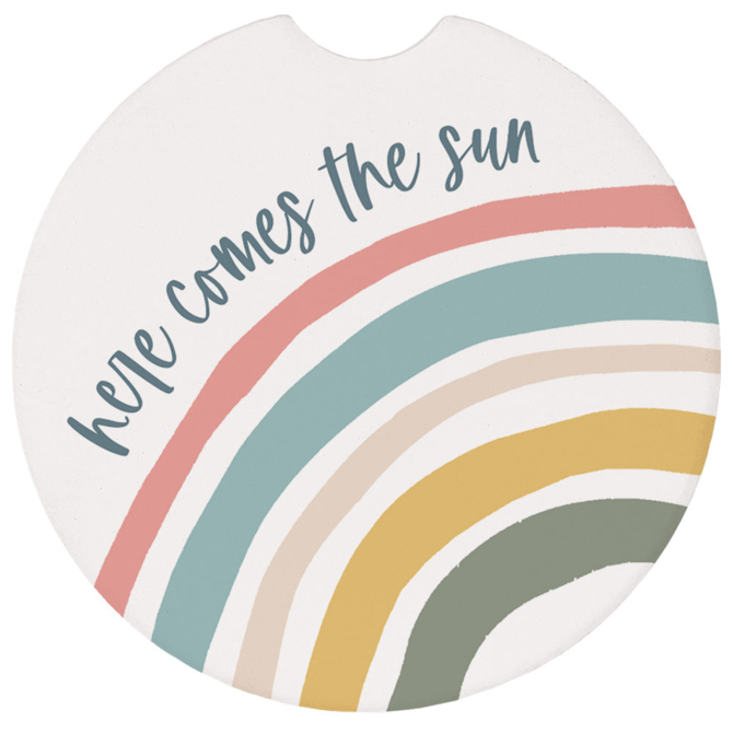 Sincere Surroundings Car Coasters - Here Comes The Sun