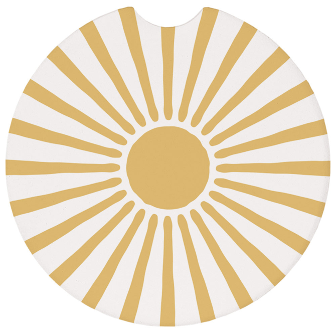 Sincere Surroundings Car Coasters - Here Comes The Sun