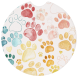 Sincere Surroundings Car Coasters - Paw Prints Colorful