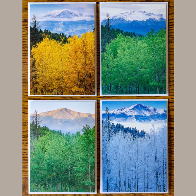 Skyline Press Cards - Pikes Peak 4 Seasons