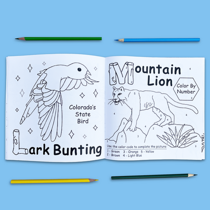 SLEEPY PANTHER LLC Colorado Coloring Book