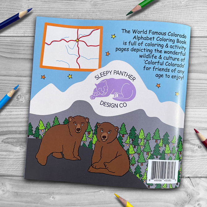 SLEEPY PANTHER LLC Colorado Coloring Book