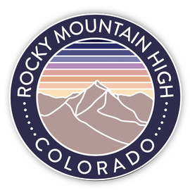 Snow Business Usa Sticker - Rocky Mountain High Snow Business Usa Sticker - Rocky Mountain High
