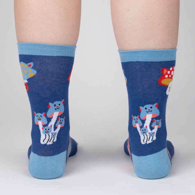 Sock It To Me CREW-MUSHROOM CATS WMNS