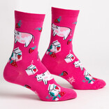 Sock It To Me CREW-STRAWBERRY MILK WMNS