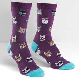 Sock It To Me CREW-SMARTY CAT WMNS