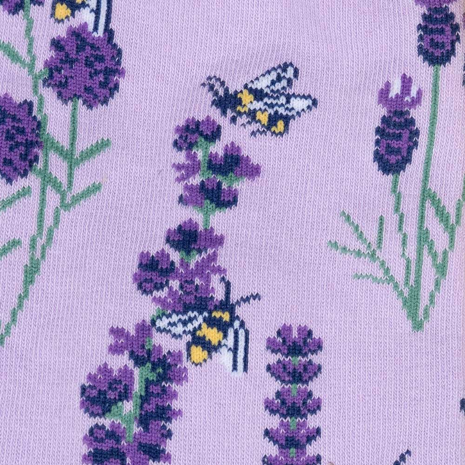 Sock It To Me CREW-BEES & LAVENDER WMNS