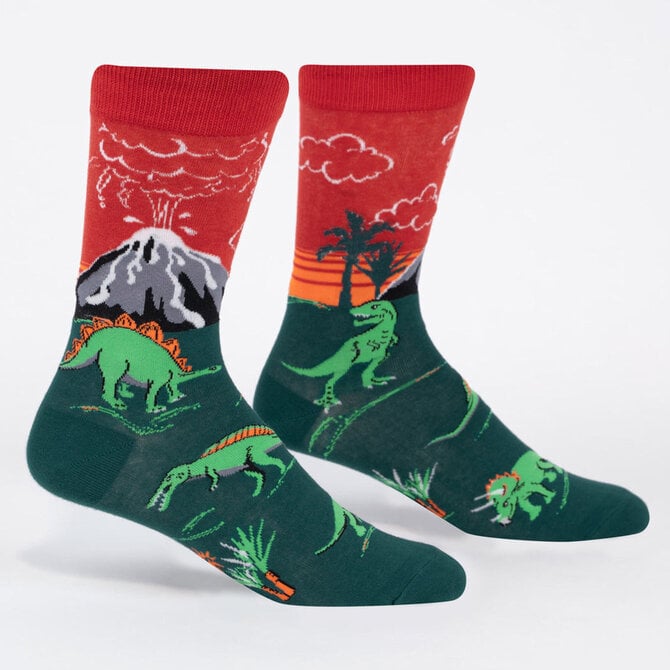 Sock It To Me CREW-DINOSAUR DAYS (GLOW) MNS