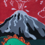 Sock It To Me CREW-DINOSAUR DAYS (GLOW) MNS