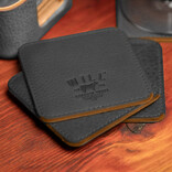 SPIRIT LEATHERWORKS LLC Coaster Set - 8 Leather