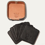SPIRIT LEATHERWORKS LLC Coaster Set - 8 Leather