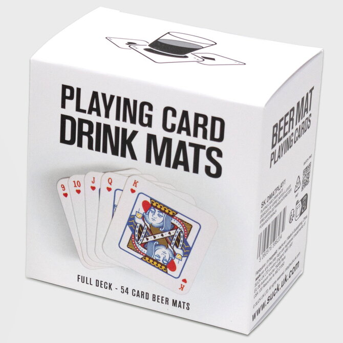 SUCK UK Drink Mats - Playing Cards