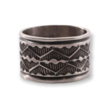 SUNWEST SILVER INC Sterling Silver Ring - Wide Stamped Band