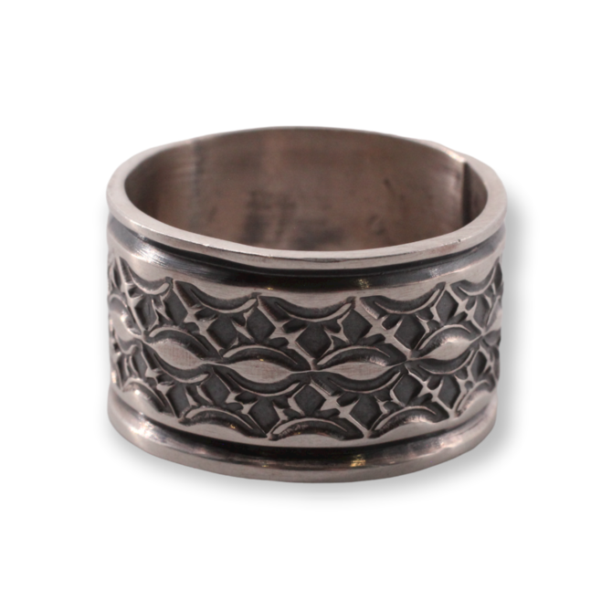 SUNWEST SILVER INC Sterling Silver Ring - Wide Stamped Band