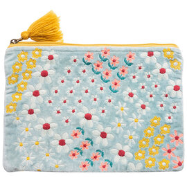 Tranquillo *Velvet Bag - Blue Floral Large Tranquillo *Velvet Bag - Blue Floral Large