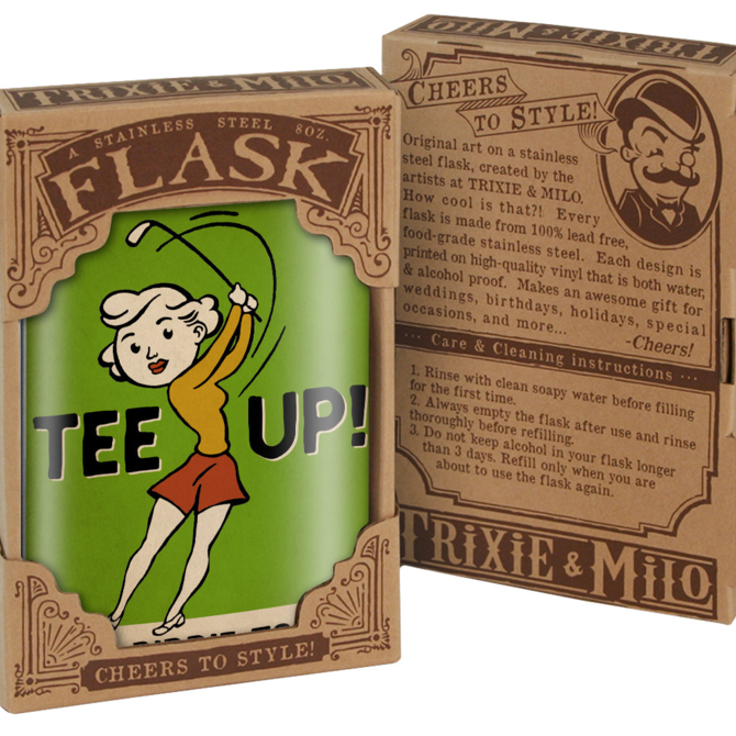 TRIXIE & MILO *FLASK-TALK BIRDIE TO ME