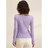 Velvet Top - Noura Long Sleeve V-Neck