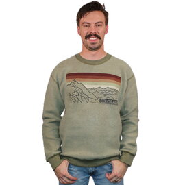 Prairie Mtn Screening Crew Sweatshirt - Line Art Mountain Inside Out Colorado Prairie Mtn Screening Crew Sweatshirt - Line Art Mountain Inside Out Colorado