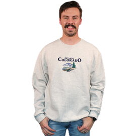 BOULDER CANYON APPAREL Crew Sweatshirt - Puffy Mountain w/Tree BOULDER CANYON APPAREL Crew Sweatshirt - Puffy Mountain w/Tree