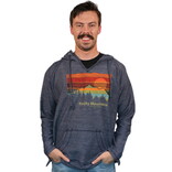 AMERICAN RESORT GEAR Lightweight Hoodie - Painted Mountain Sunset AMERICAN RESORT GEAR Lightweight Hoodie - Painted Mountain Sunset