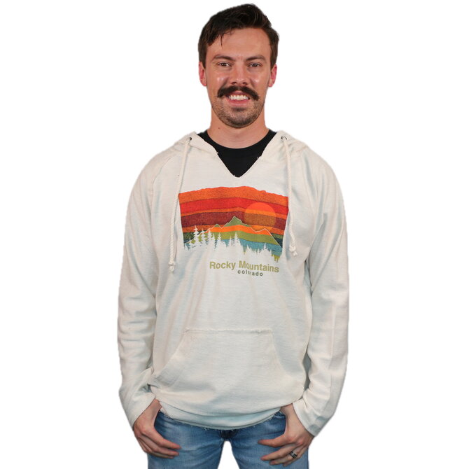 AMERICAN RESORT GEAR Lightweight Hoodie - Painted Mountain Sunset