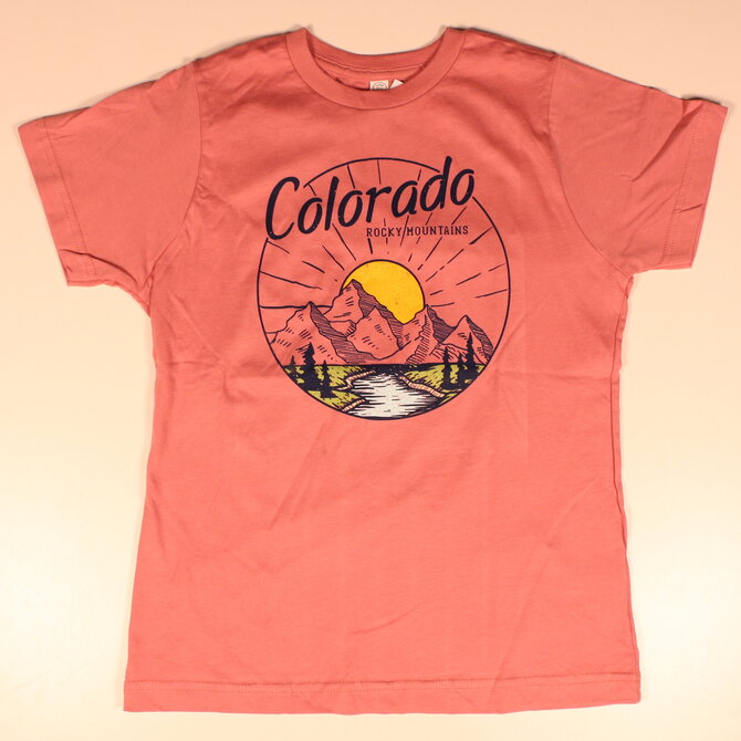 Prairie Mtn Screening Child's T Shirt - Here Comes the Sun Rocky Mountains