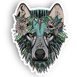 Wild Tribute STICKER-BOHO WOLF