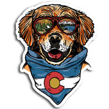 Wild Tribute STICKER-MAXIMUS GOLDEN RETREIVER COLORADO