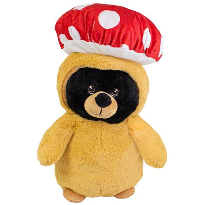 WISH PETS BLACK BEAR-MUSHROOM COSTUME 11"