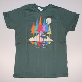 Prairie Mtn Screening Child's T Shirt - Wooden Reflection Moose Prairie Mtn Screening Child's T Shirt - Wooden Reflection Moose