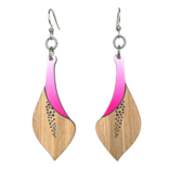 GREEN TREE JEWELRY Earring - Calla w/Pink Wood