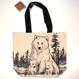 Art Studio Co Tote Bag - Bear & Cubs Black/White